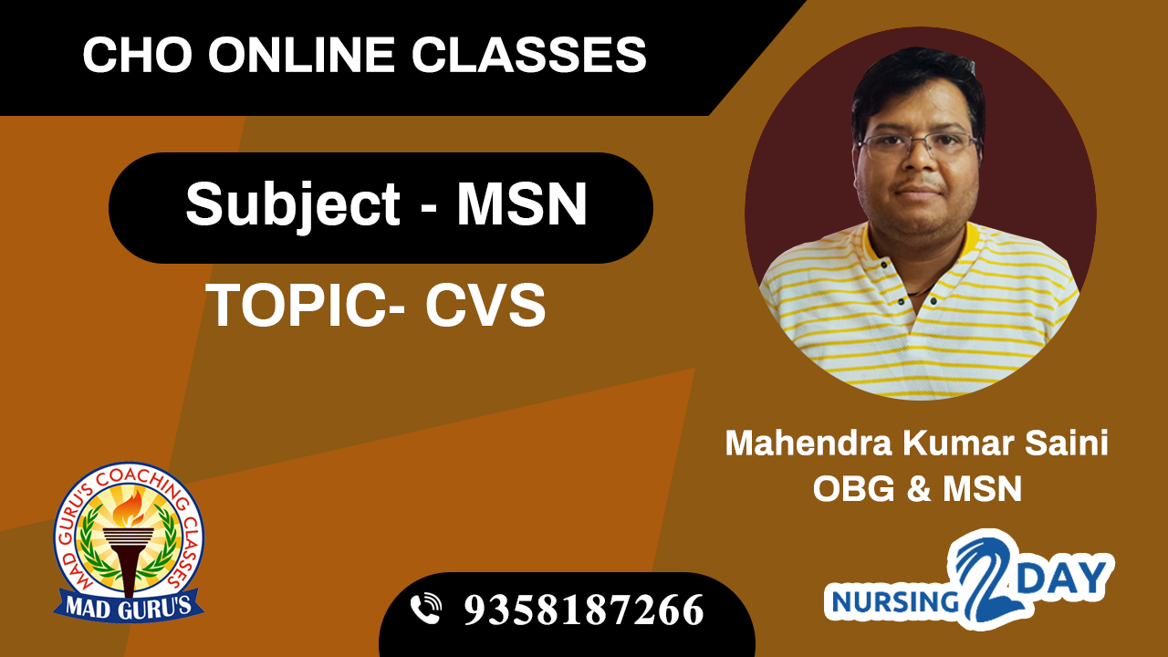 Nursing Officer May - 2022 Online Course from Classroom