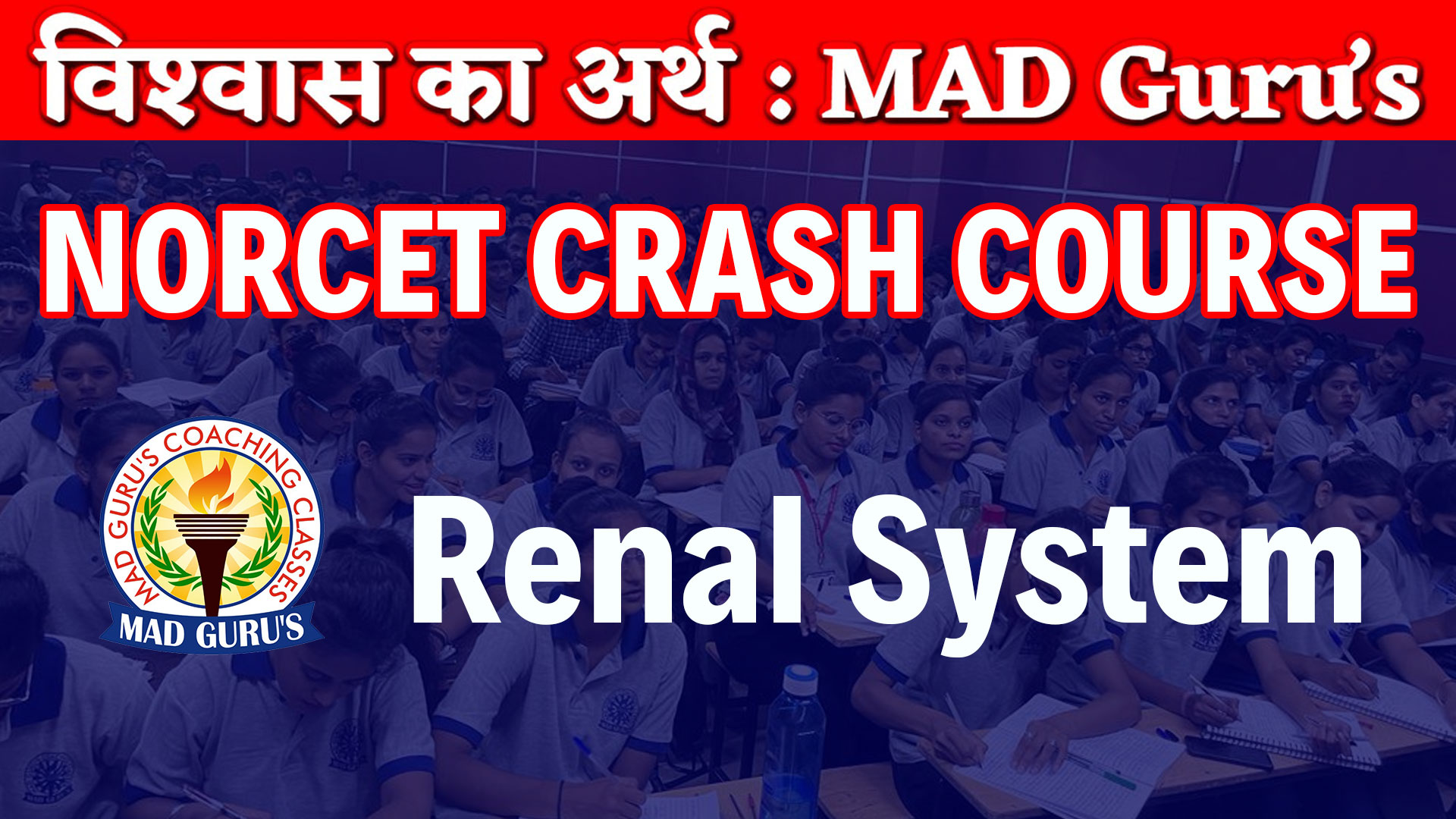 Renal System Classes || Norcet Crash Course