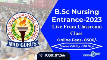 B.Sc. Nursing Entrance Exam - 25 -May 2023 Online Course